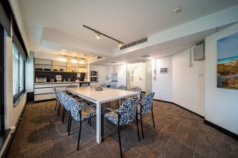 AGSM Short Stays shared kitchenette