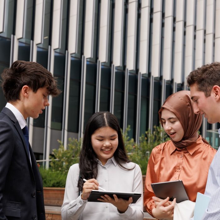 a group of Co-op students in the UNSW campus