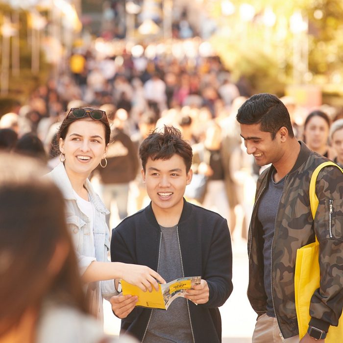 Happy students at Open day