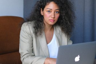 A woman office worker