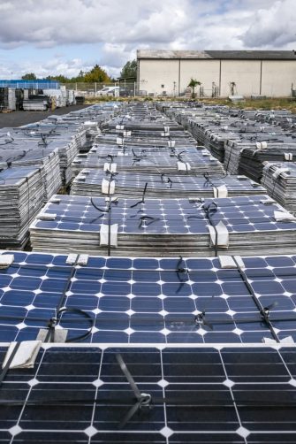 Solar panel recycling facility