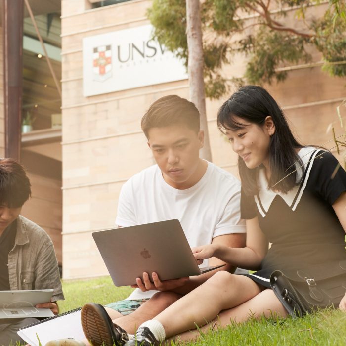 Students walking at Kensington campus
