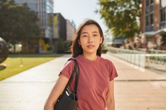 Female student at the UNSW campus Kensington
