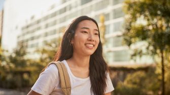 Female student at the UNSW campus Kensington
