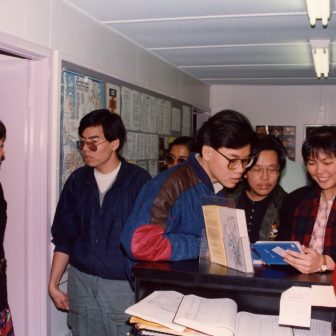 archive image of International students gathering