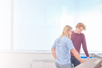 Students in Quantum Engineering laboratory