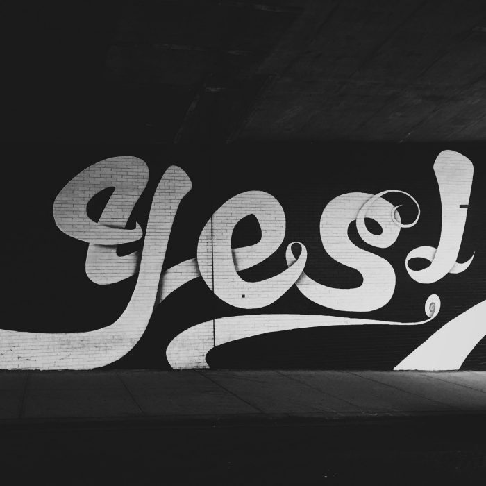 Photo of "Yes" artwork