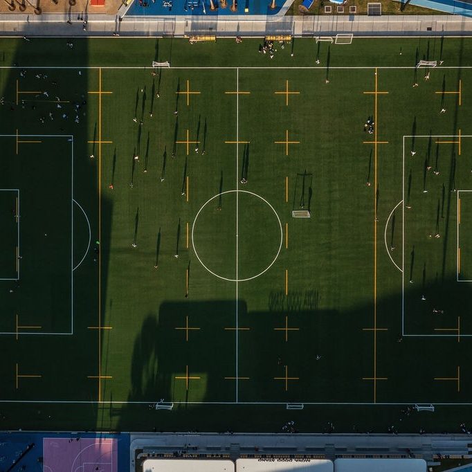 Village Green Aerial Shot