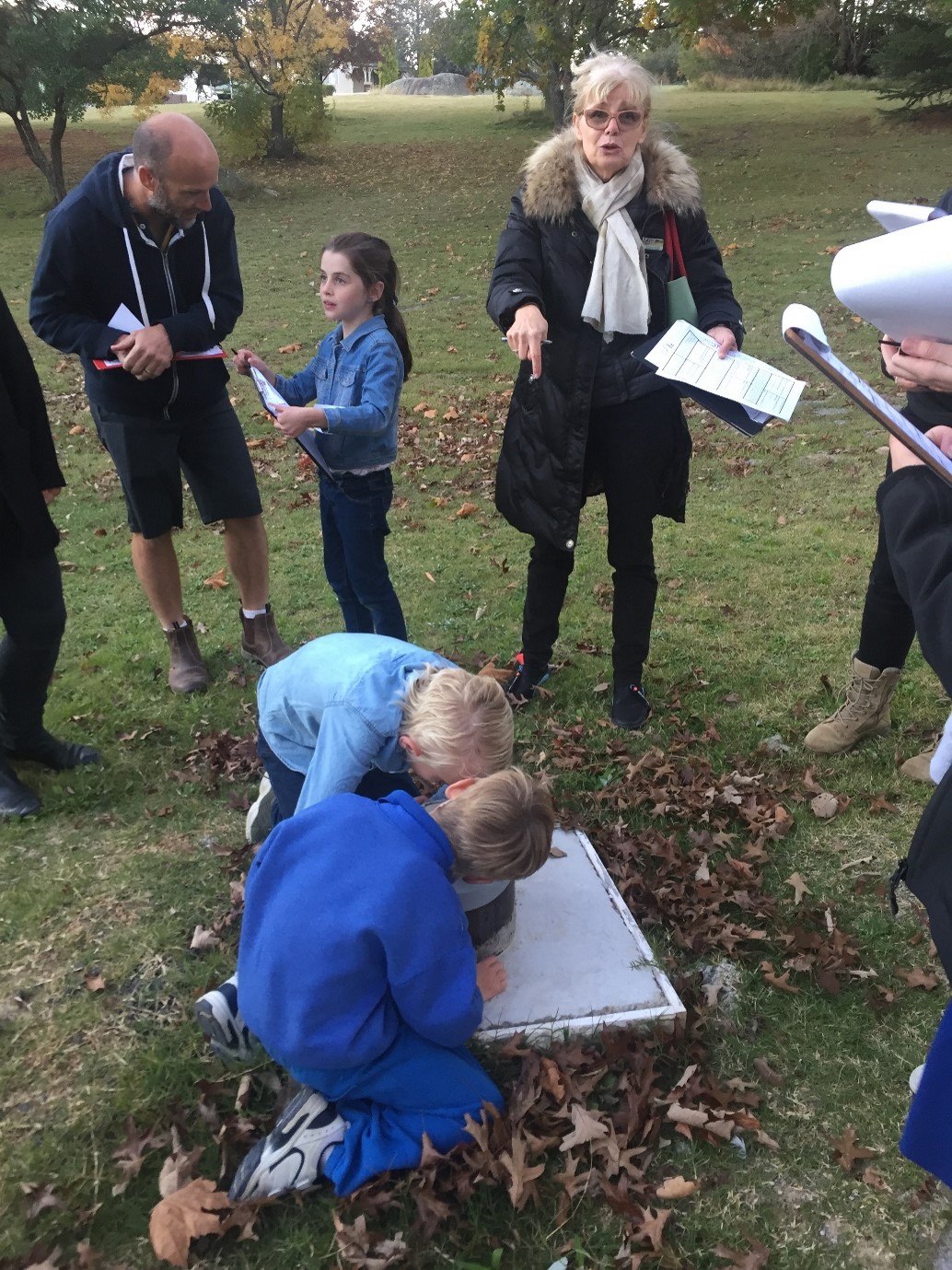Youth Week Water Treasure Hunt in Uralla with Sandra Eady (ZNET Uralla) and local families, inspecting the newly installed bores for watering parklands in the next drought
