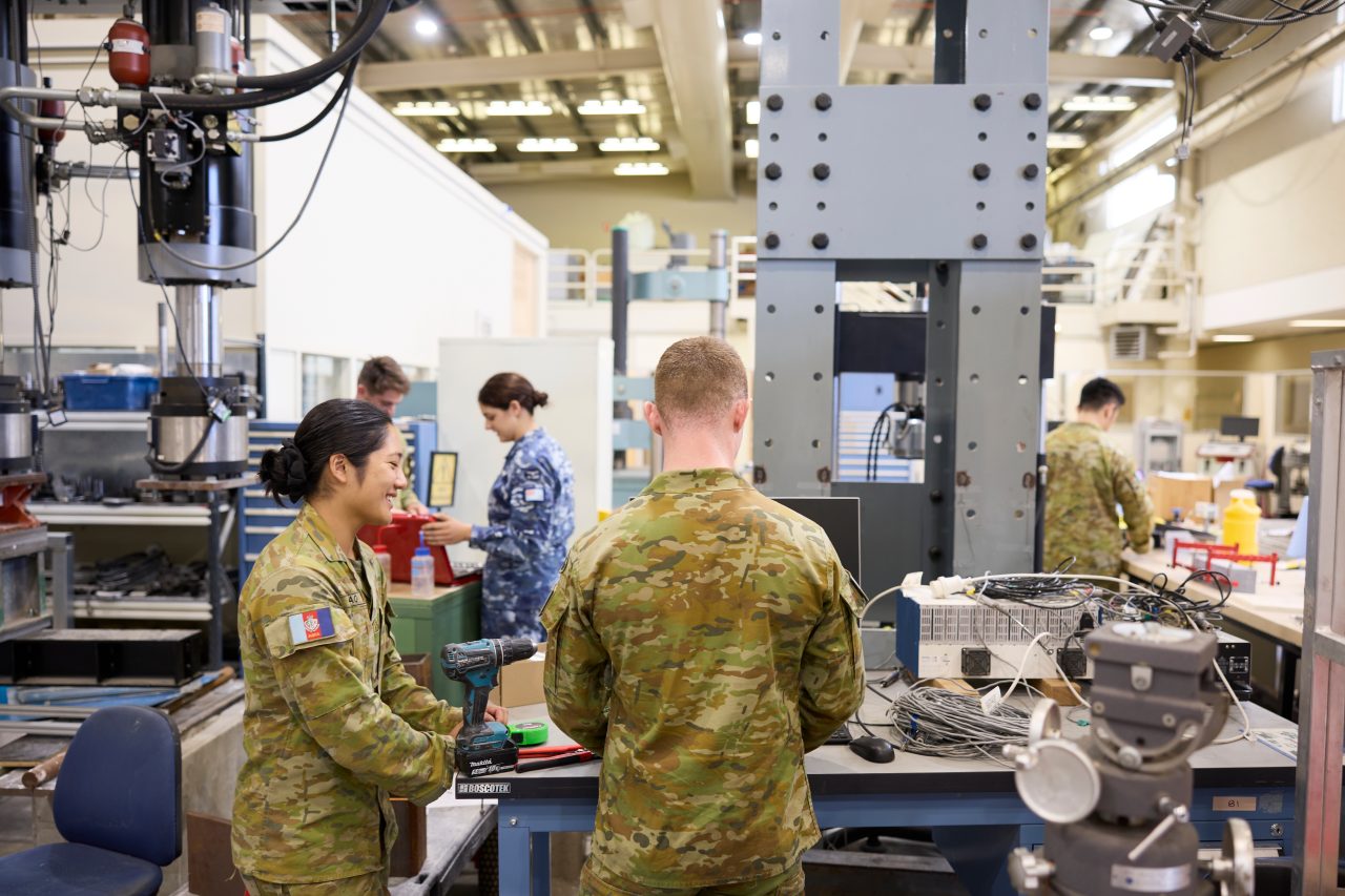 ADFA Canberra UNSW female students in lab