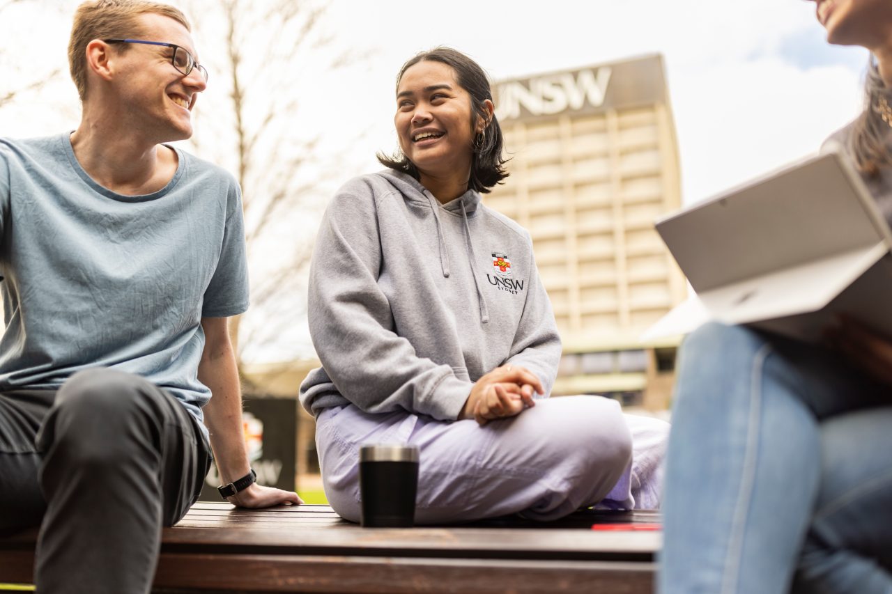 Students gathering at UNSW Sydney Kensington campus