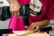 Photo of UNSW Making student using handtool