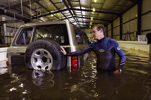 Image of Grantley Smith, Nissan Patrol in water