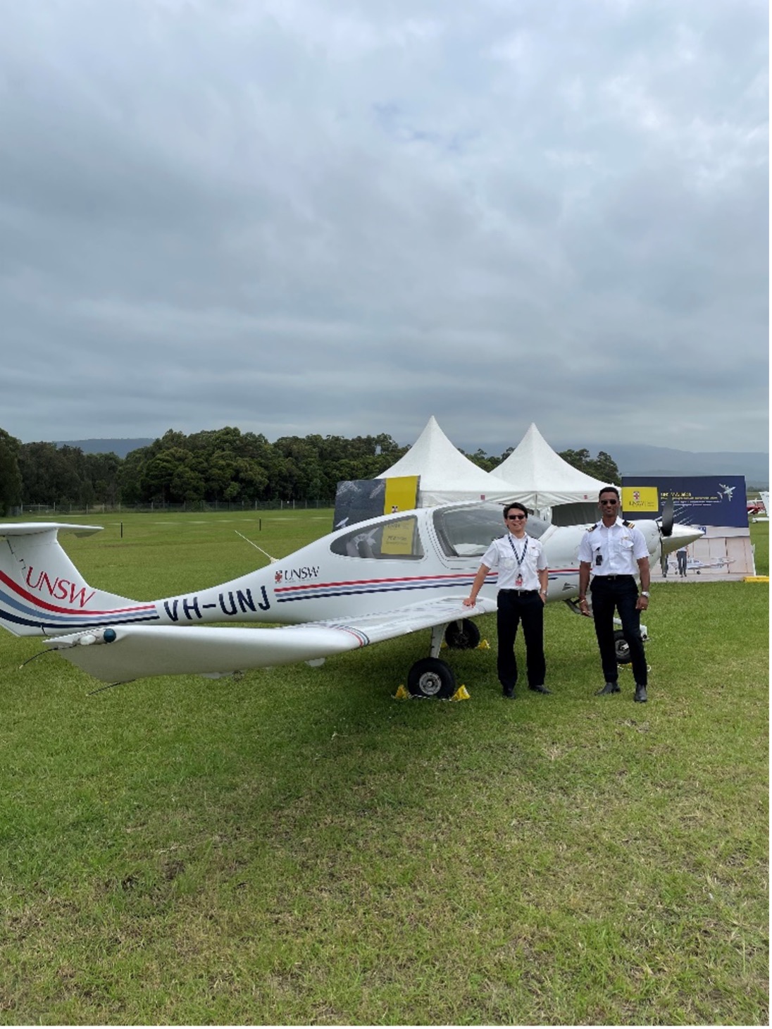 Our Flight Instructors at the Airshows Downunder Illawarra with our very own Diamond DA40, flown down for the occasion