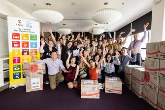 UNSW Business School SDG Committee and volunteers packed over 30 boxes of donated clothes for Upparel