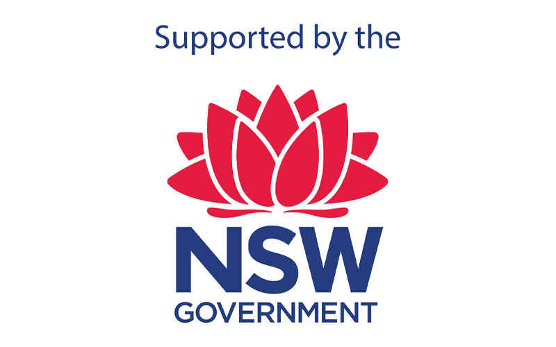 Supported by the NSW Government logo